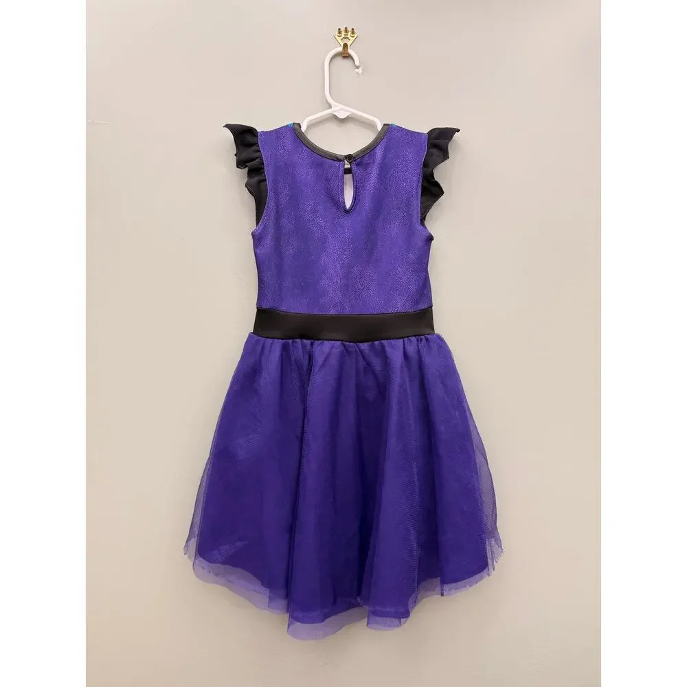 Disney Descendants Mal Costume Dress Girls XS 4/5 Purple Tulle Halloween